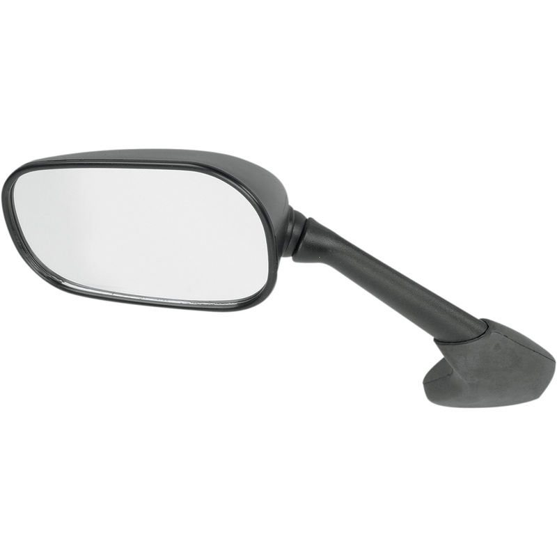 EMGO 0640-0180 20-80542 OEM-Style Replacement Mirror Mirror - Side View - Rectangle - Black - Left