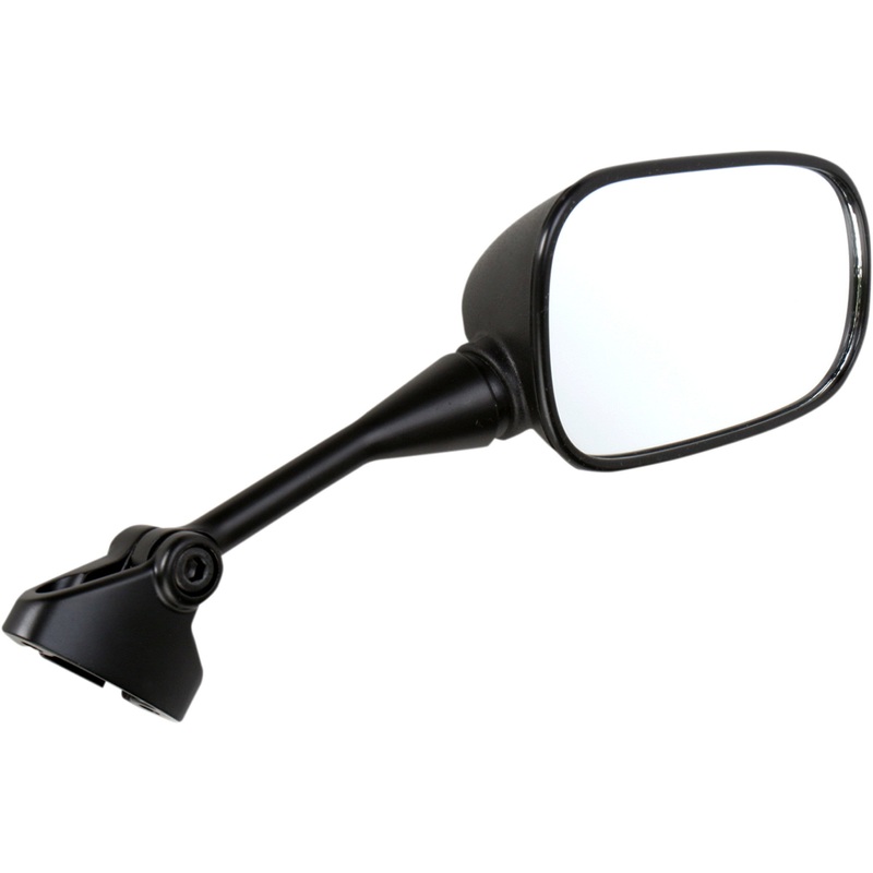 EMGO 0640-0675 20-37351 OEM-Style Replacement Mirror Mirror - Side View - Rectangle - Black - Right