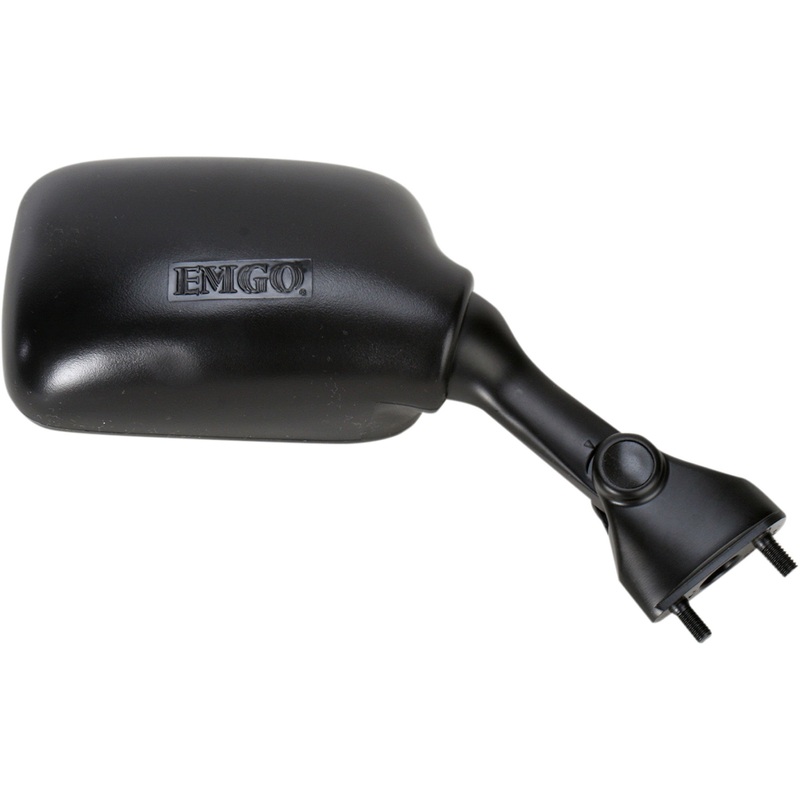 EMGO 0640-0714 20-97221 OEM-Style Replacement Mirror Mirror - Side View - Rectangle - Black - Right