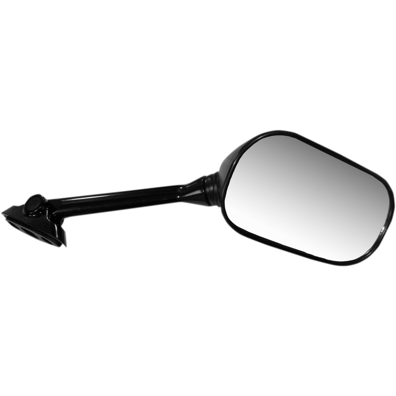 EMGO 0640-0852 20-97201 OEM-Style Replacement Mirror Mirror - Side View - Rectangle - Black - Right
