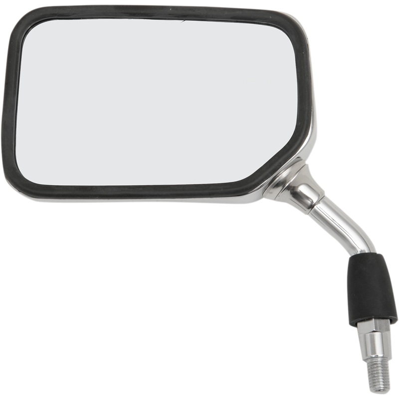 EMGO 0640-1038 20-37392 OEM-Style Replacement Mirror Mirror - Side View - Rectangle - Chrome - Left
