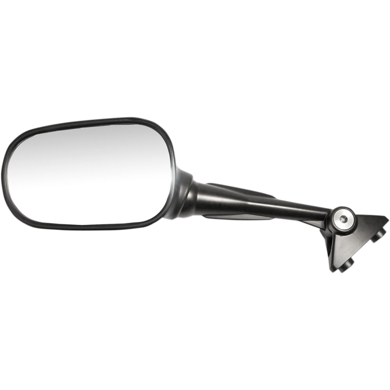 EMGO 0640-1158 20-24722 OEM-Style Replacement Mirror Mirror - Side View - Oval - Black - Left