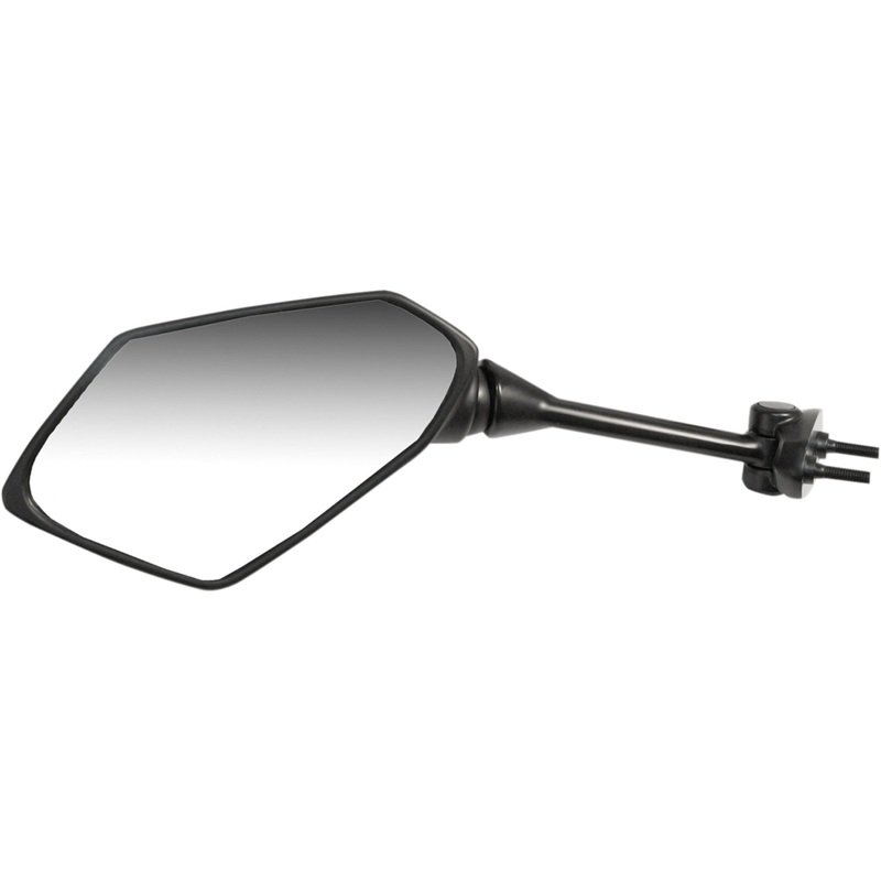 EMGO 0640-1166 20-49292 OEM-Style Replacement Mirror Mirror - Side View - Polygon - Black - Left
