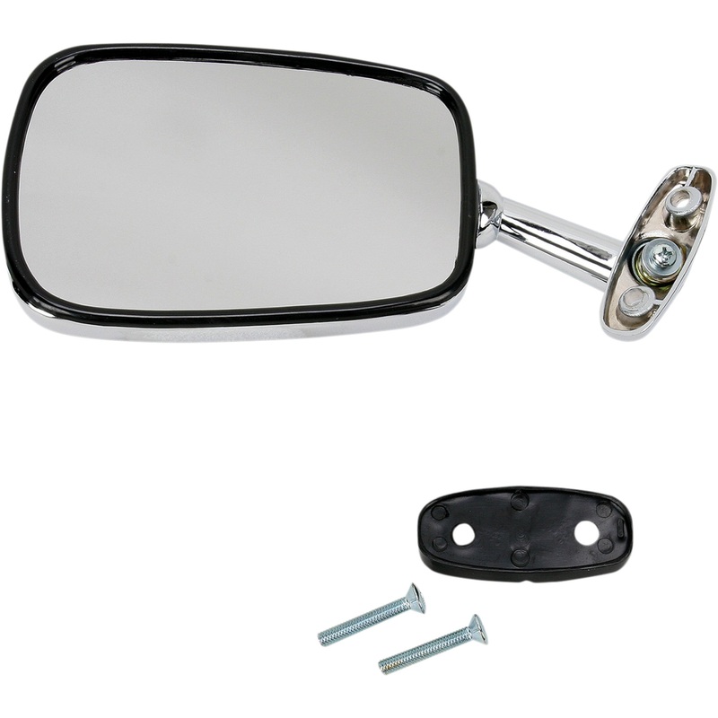 EMGO 2087002 20-87002 OEM-Style Replacement Mirror Mirror - Side View - Rectangle - Chrome - Left