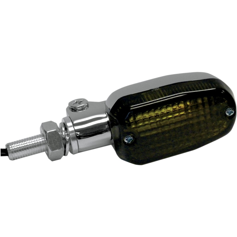 K&S TECHNOLOGIES 2040-1023 25-8302CM Oblong Aluminum Body Marker Lights Marker Light - Single Filament - Chrome/Smoke