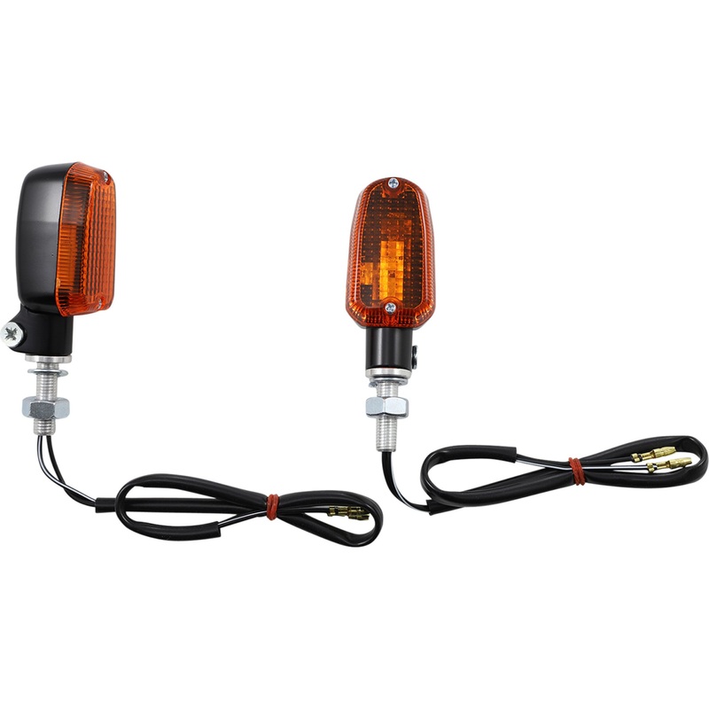 K&S TECHNOLOGIES 2040-1154 25-8300BK Oblong Aluminum Body Marker Lights Marker Light - Single Filament - Black/Amber