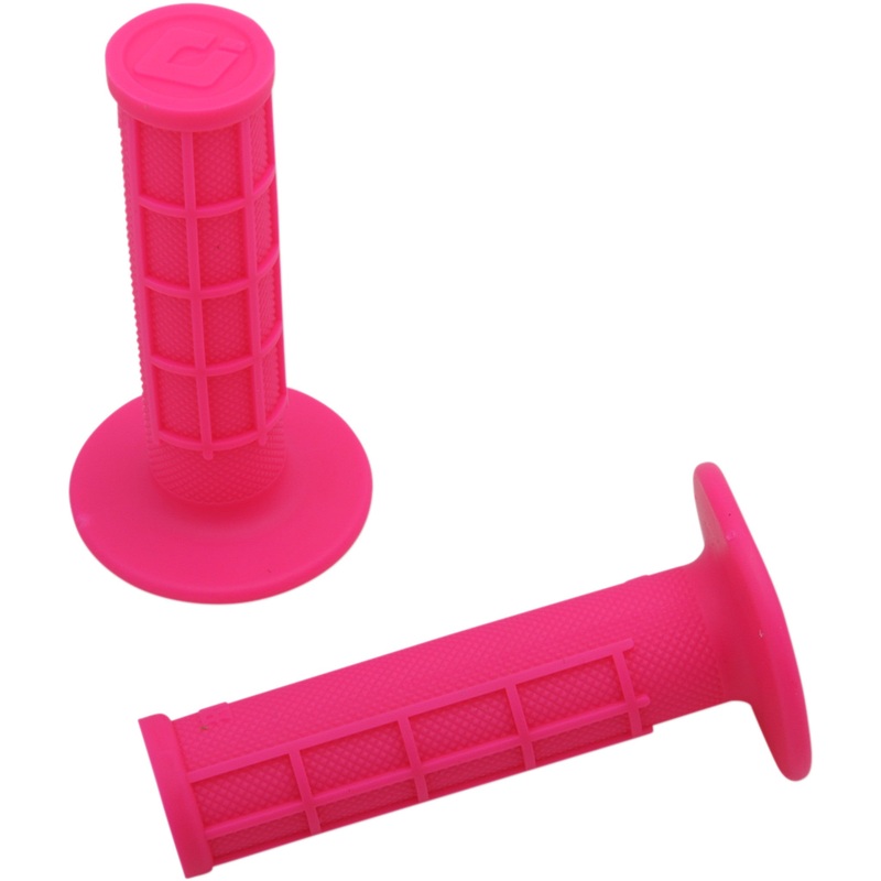 ODI 0630-0873 H01RFP Ruffian MX Half Waffle Single-Ply Grip Grips - Ruffian - Half Waffle - Pink