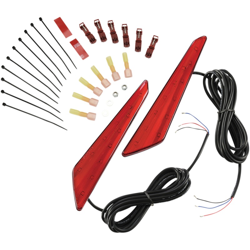 SHOW CHROME 2040-2487 52-953R Red LED Marker Lights Marker Lights - Red - GL1800