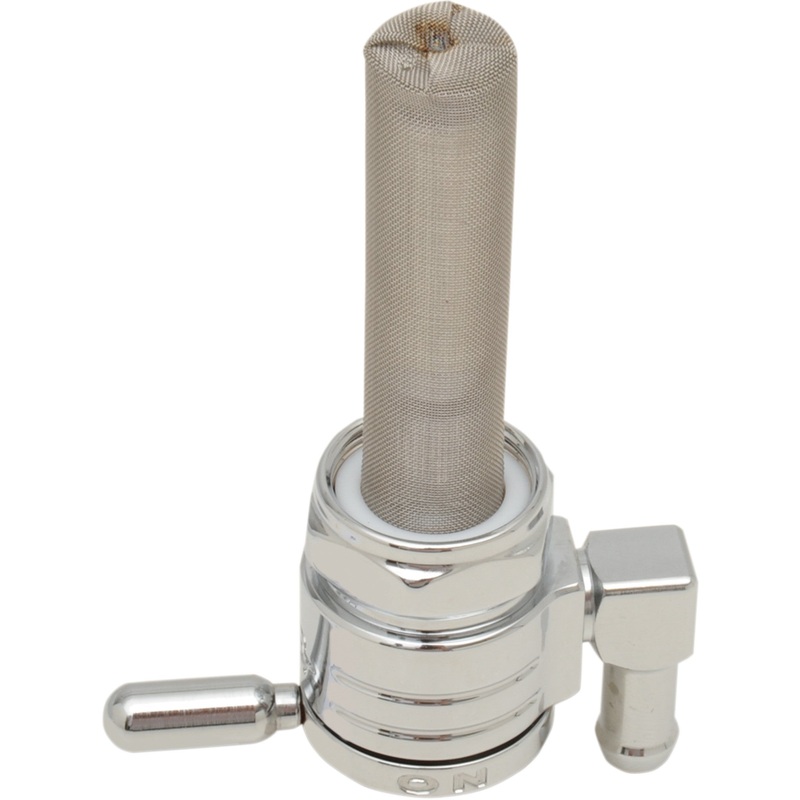GOLAN PRODUCTS 0705-0020 76-312D-CS "Click-Slick" Fuel Petcock  22 mm "Click-Slick" Fuel Petcock - Downward - Chrome - 22mm