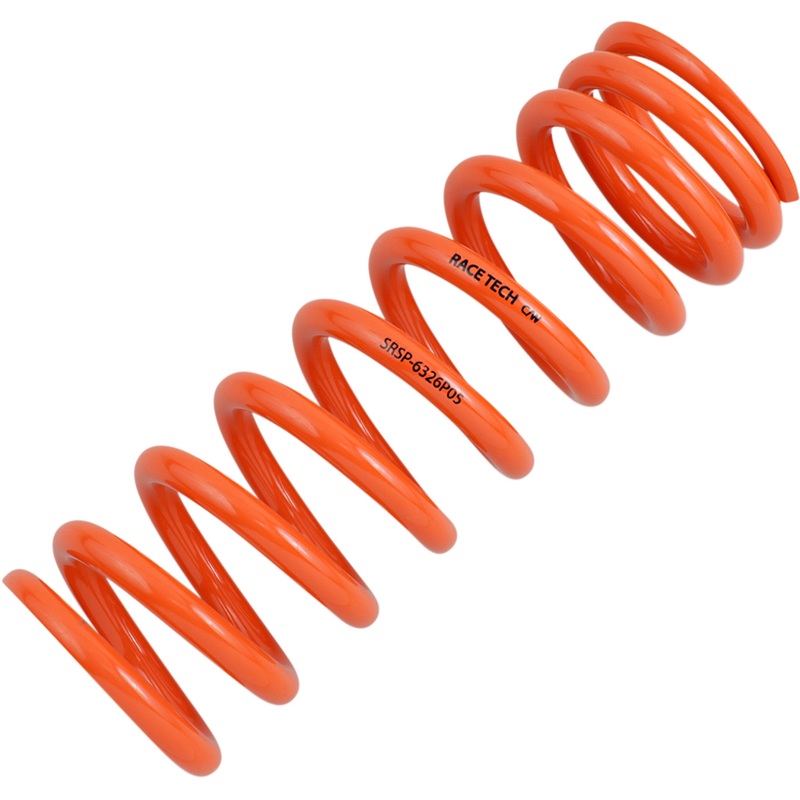 RACE TECH 1312-0188 SRSP 6326P05 Progressively Wound Shock Spring orange - p05 - spring rate 336 lb/in
