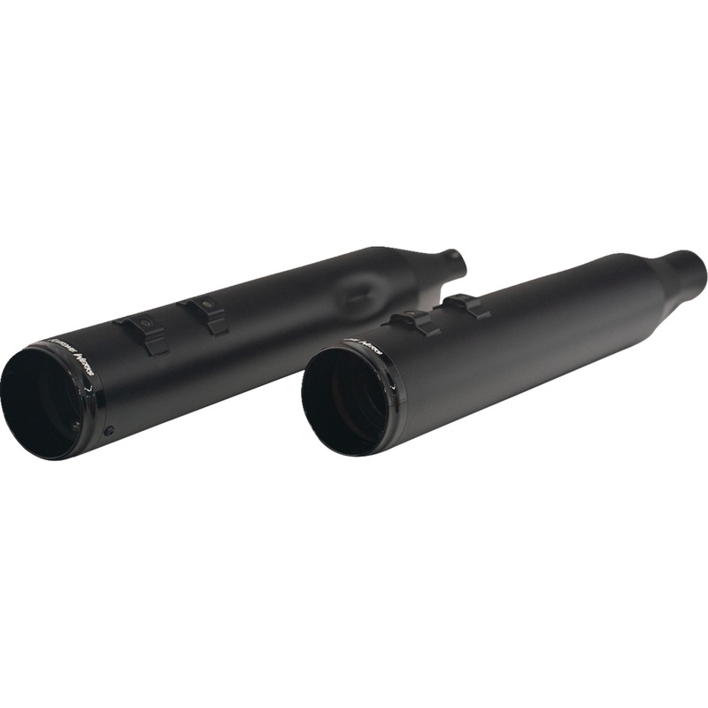 (OPEN BOX) KHROME WERKS 1801-1829 202920 4-1/2" HP-Plus Slip-On Mufflers with Race Tip - Black - Twin Cam