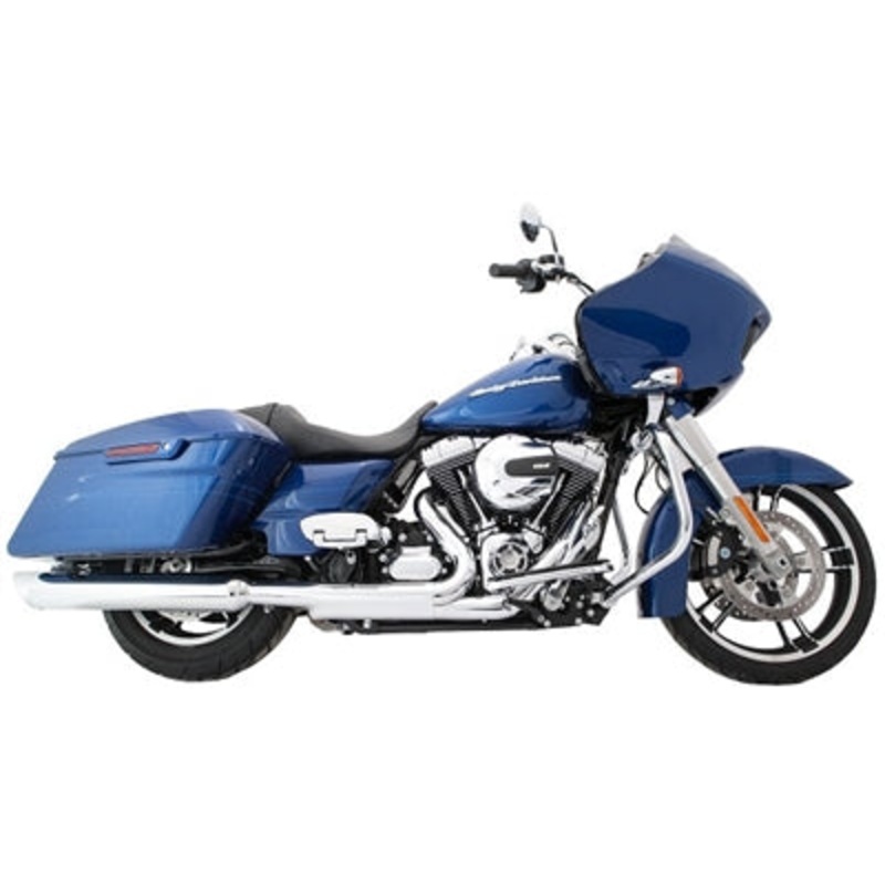 (OPEN BOX) Tab Performance 4" Chrome B.A.M. Slip-on Exhaust with Chrome Slash Cut Tips, Zombie Baffle, FL Touring '95-'16 & '17-Up Trikes