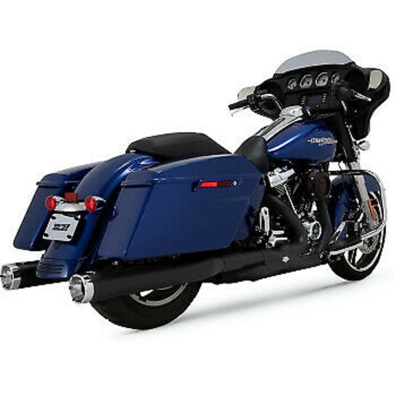 (OPEN BOX) VANCE & HINES  1801-1175 46780 Monster Round Slip-On Muffler Monster Round Muffler for FL - Black