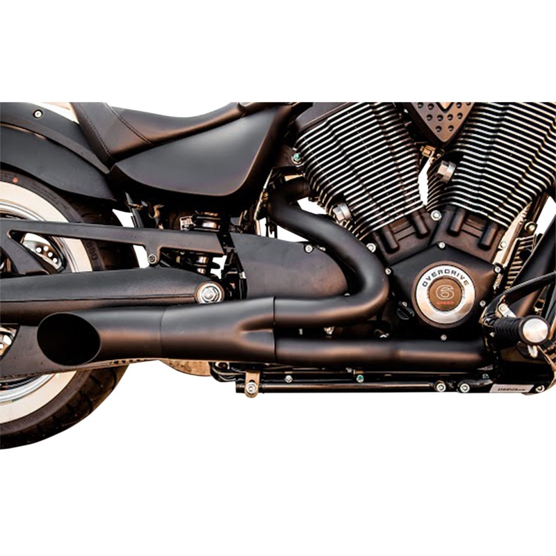 TRASK 1810-2277 TM-3033BK Hot Rod 2:1 Exhaust System 2:1 Exhaust - Black - Victory