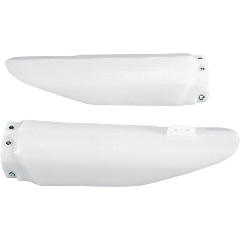 UFO 0412-0099 SU03907280 Suzuki Fork Tube Protectors Fork Tube Protectors - White - RM85