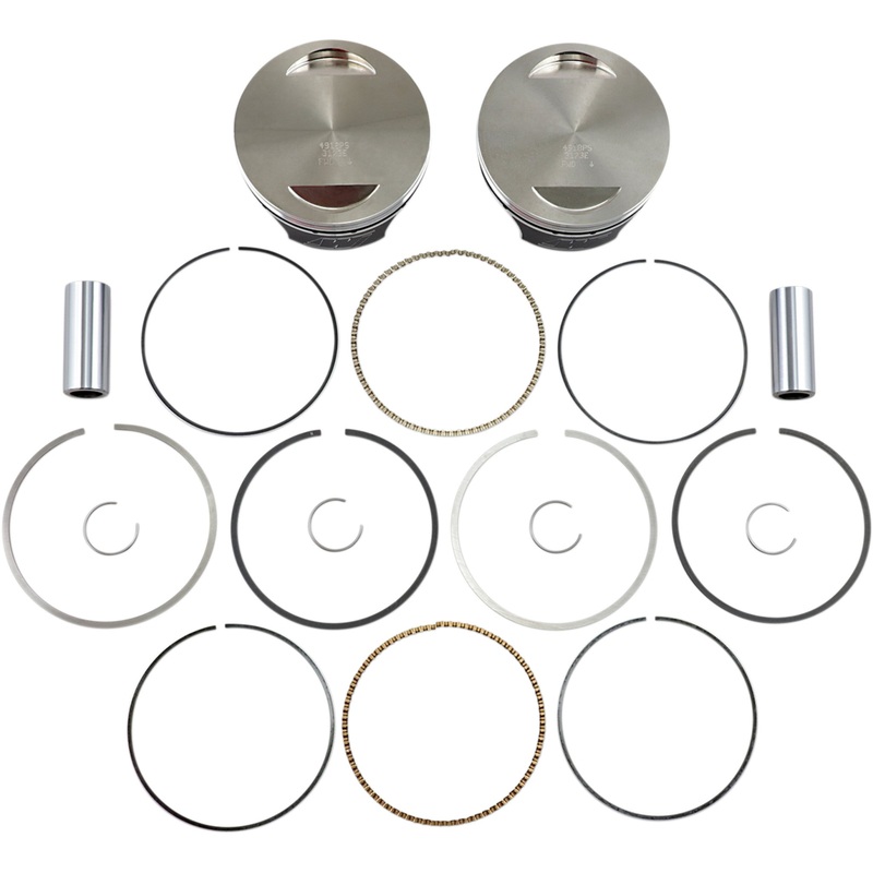 WISECO 0910-0838 K1757 High-Performance Forged Piston Kit Piston Kit - 4.000" - 96/103 Cubic Inch Bored to 110 Cubic Inch - Twin Cam