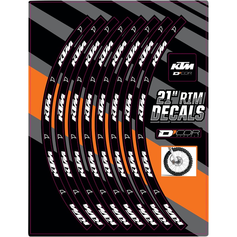 D'COR VISUALS 4320-2360 40-80-204 Rim Decal ktm logo - 21" front