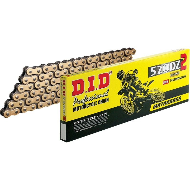 DID 1220-0548 M520DZ2X116RB 520 DZ2 Series Drive Chain 520 DZ2 - Drive Chain - 116 Links - Gold and Black