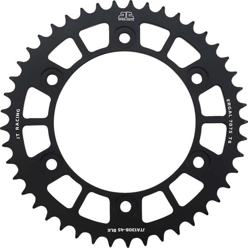 JT SPROCKETS 1211-2559 JTA1308.45BLK RaceLite Aluminum Rear Sprocket Rear Sprocket - Honda - Black - 45 Tooth