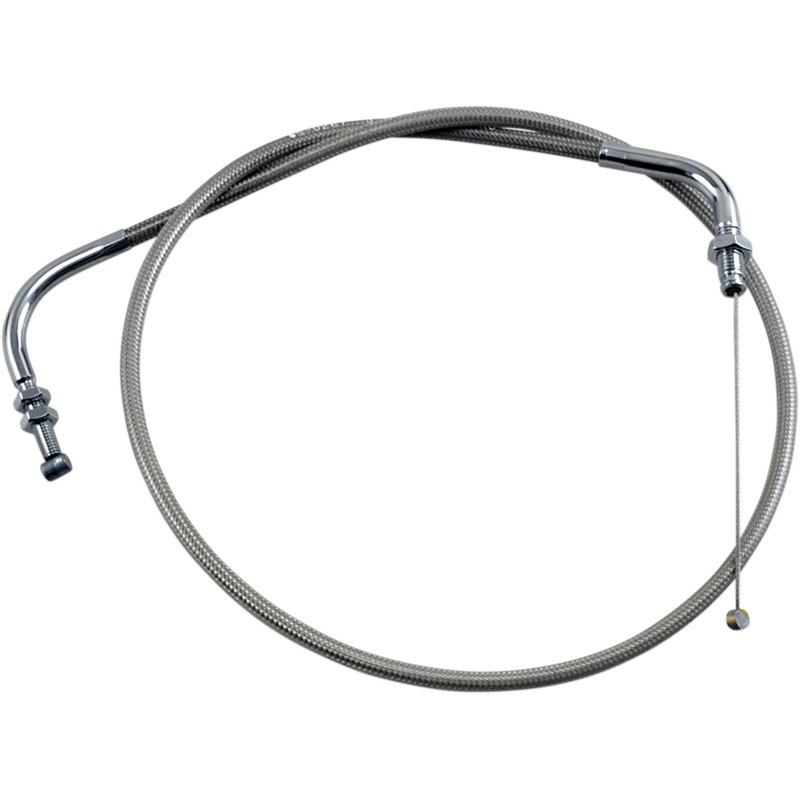 MOTION PRO 0650-0080 65-0267 Armor Coat Stainless Steel Throttle/Idle Cable for Cruisers push - yamaha
