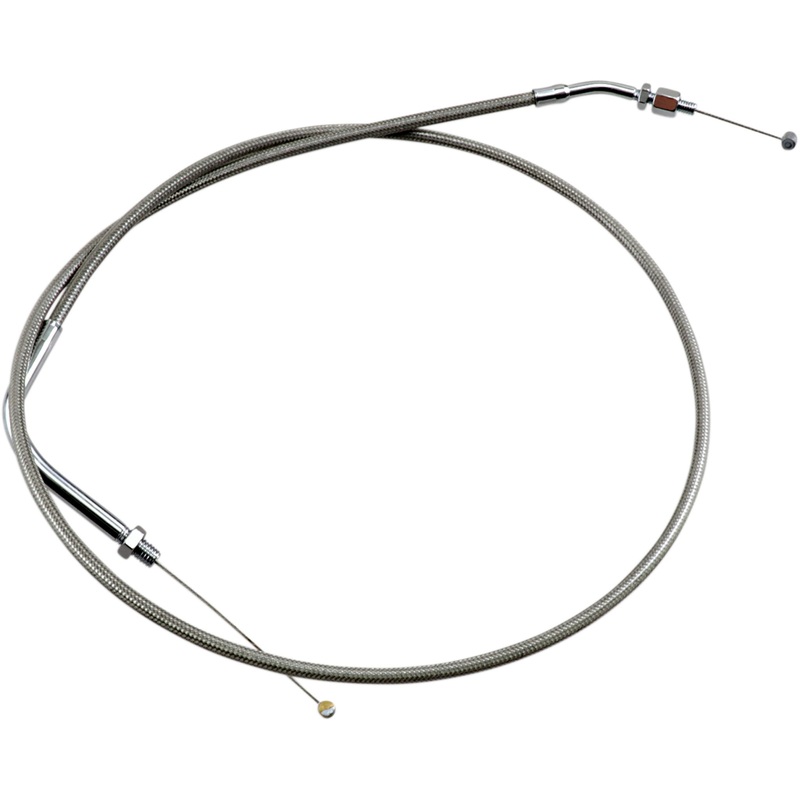 MOTION PRO 0650-0433 65-0281 Armor Coat Stainless Steel Throttle/Idle Cable for Cruisers push - yamaha