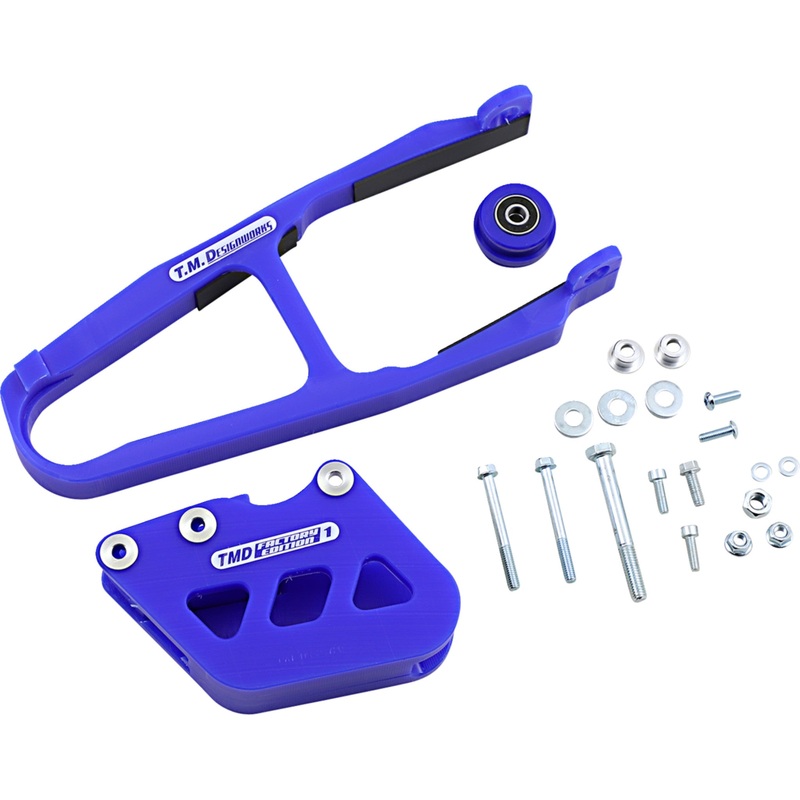 T.M. DESIGNWORKS 1231-1304 YCP-YZK-BU Chain Guide and Slider Kit Chain Guide/Slider - Yamaha - Blue