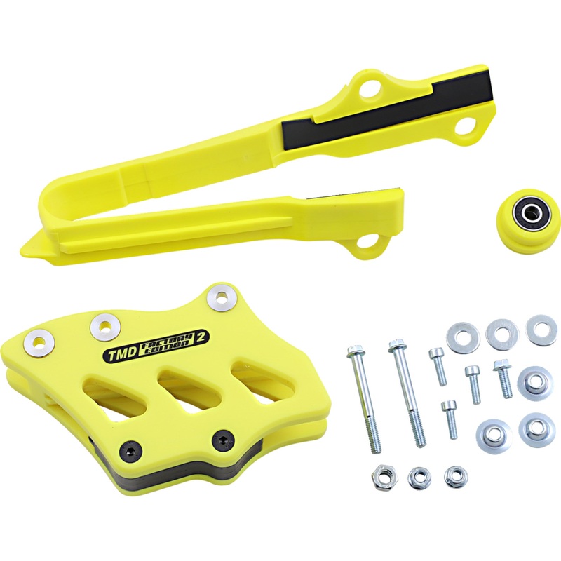 T.M. DESIGNWORKS 1231-1370 SCP-OR3-YL Chain Guide and Slider Kit Chain Guide/Slider - Suzuki - Yellow