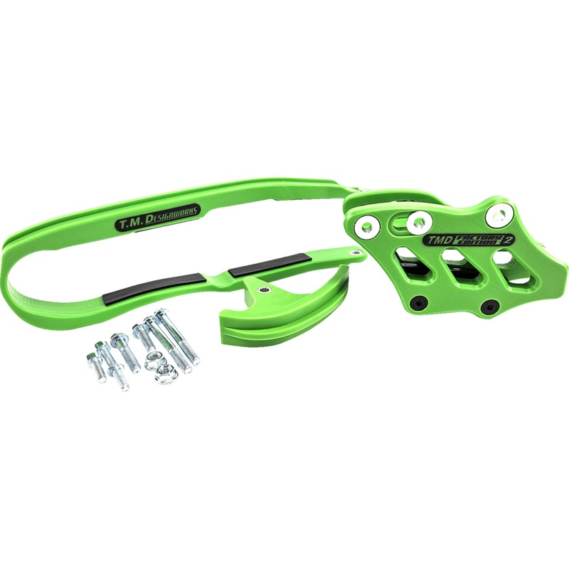 T.M. DESIGNWORKS 1231-1761 KCP-K12-GR Chain Guide and Slider Kit Chain Guide/Slider - Green - KX 250/450