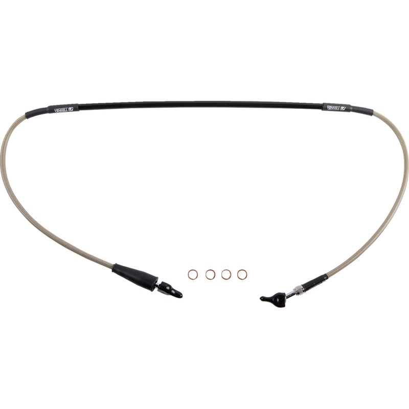 MOOSE OFFROAD MS01-1035 S01-1-035/p Stainless Steel Braided Brake Line Brake Line - Front - Stainless Steel - Suzuki