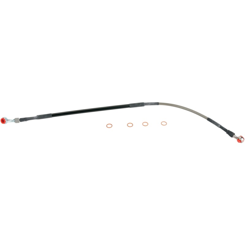 MOOSE OFFROAD MY01-2021 Y01-2-021/P Stainless Steel Braided Brake Line Brake Line - Rear - Stainless Steel - Yamaha