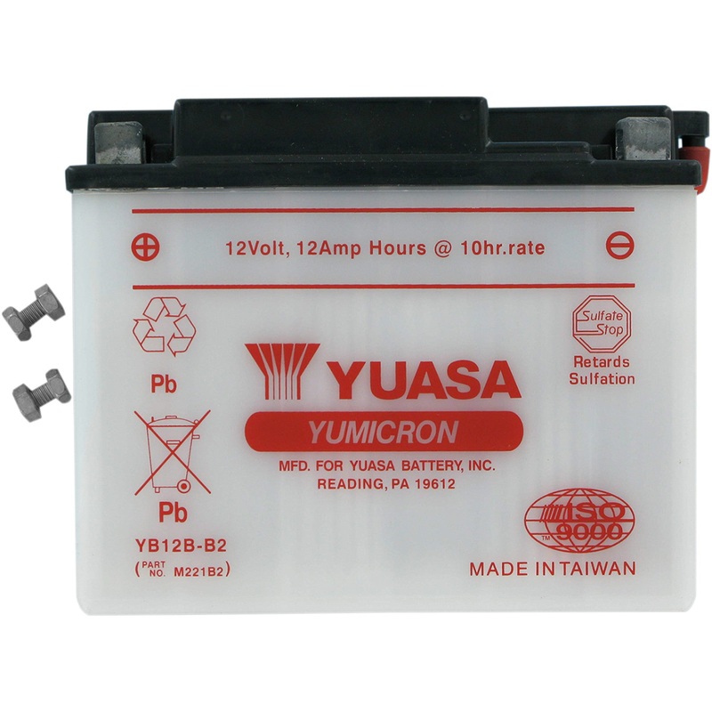 YUASA YB12B-B2 YUAM221B2 Conventional Battery  12 V Battery - YB12B-B2