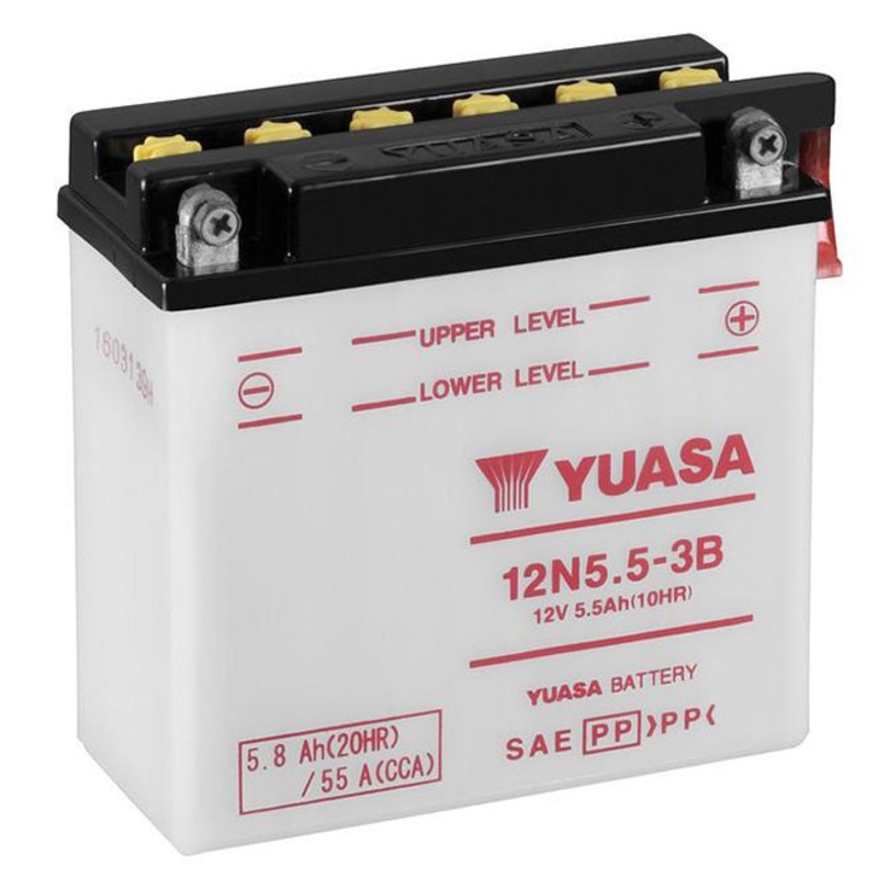 12N5.5-3B DG Battery with 0.4ltr acid pack Yuasa (12N553BPK)
