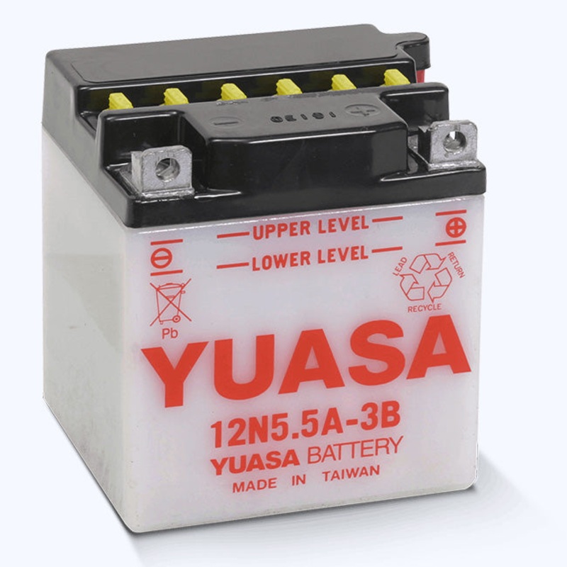 12N5.5A-3B DG Battery with 0.5ltr acid pack Yuasa (12N55A3BPK)