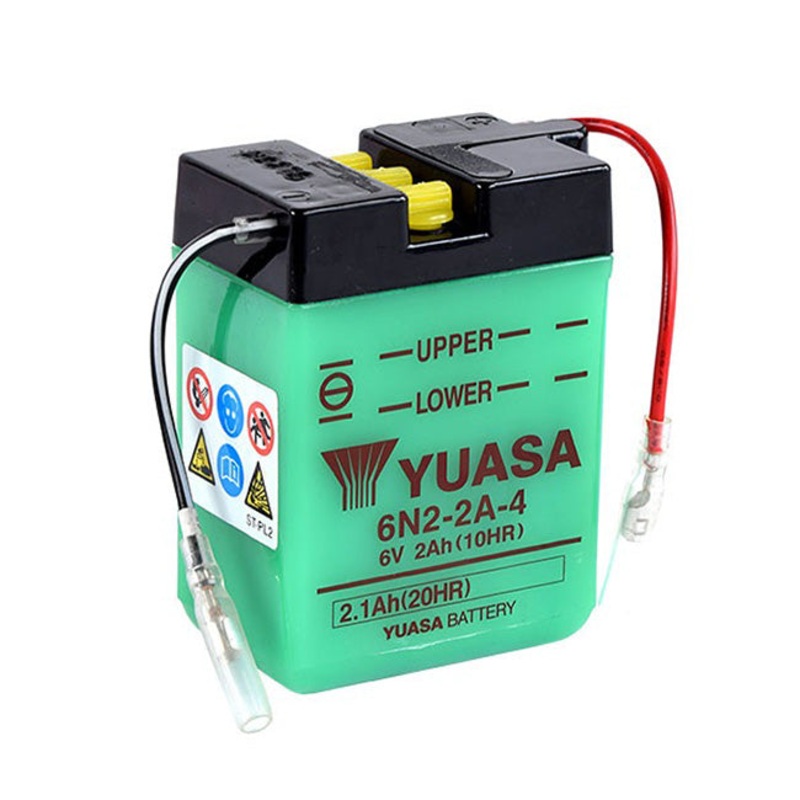 6N2-2A-4 DG Battery with 0.1ltr acid pack Yuasa (6N22A4PK)