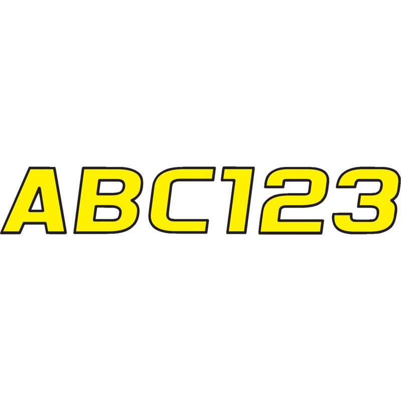 HARDLINE 4320-1220 YEBLK700 Watercraft ID Kit I.D. Sticker Kit - 700 Series - Yellow