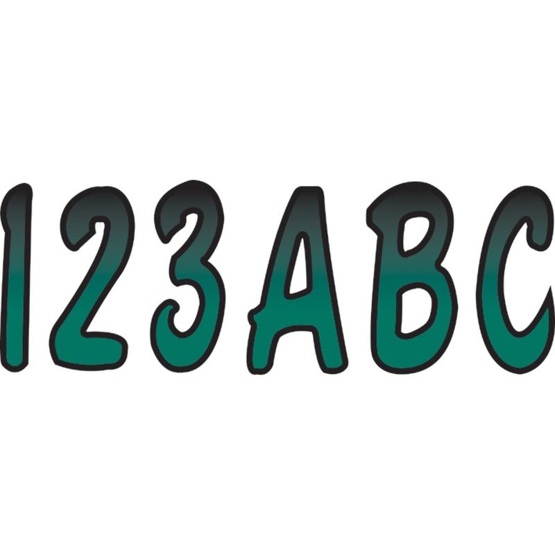 HARDLINE TEBKG200 TEBKG200 Watercraft ID Kit I.D. Sticker Kit - 200 Series - Teal Gradation
