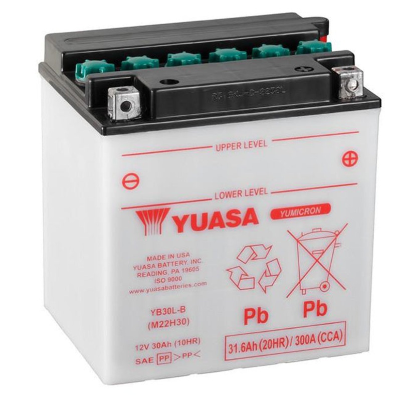 YB30L-B DG Battery with 1.7ltr acid pack Yuasa (YB30LBPK)