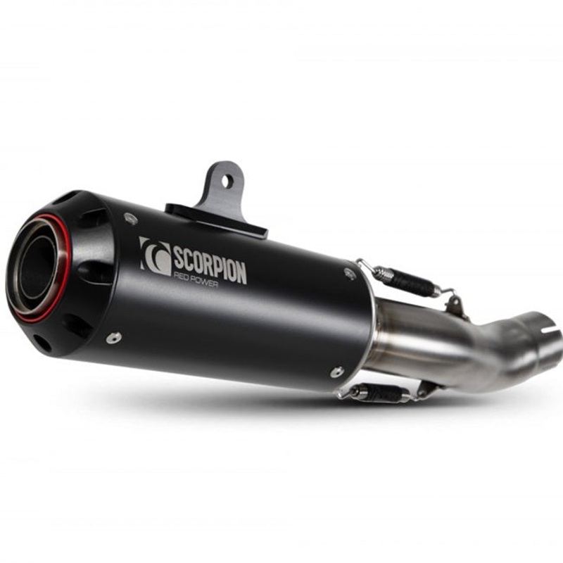 BMW S1000R 21-24 Red Power Blk Ceramic  Slip-On Scorpion (PBM82BCER)
