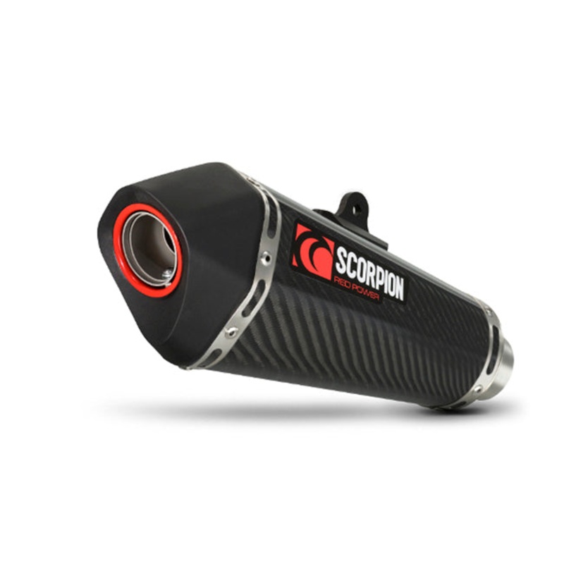 BMW S1000R 21-24 Serket Taper Blk C/Fibre  Slip-On Scorpion (RBM82CEO)