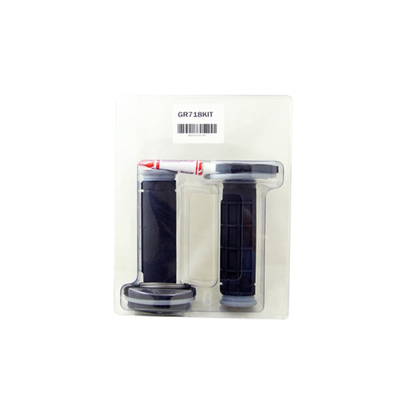 MX Grips with wire & glue kit Black Tech7 (GR718KIT)