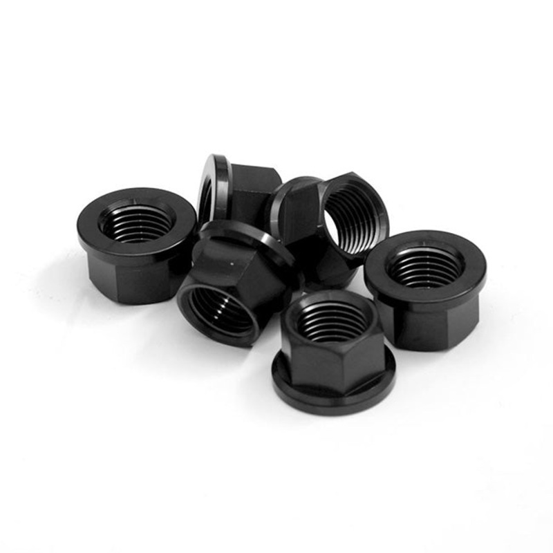 Titanium Sprocket Nut PVD Black M8 - 6 pack (RGN06BK/6)