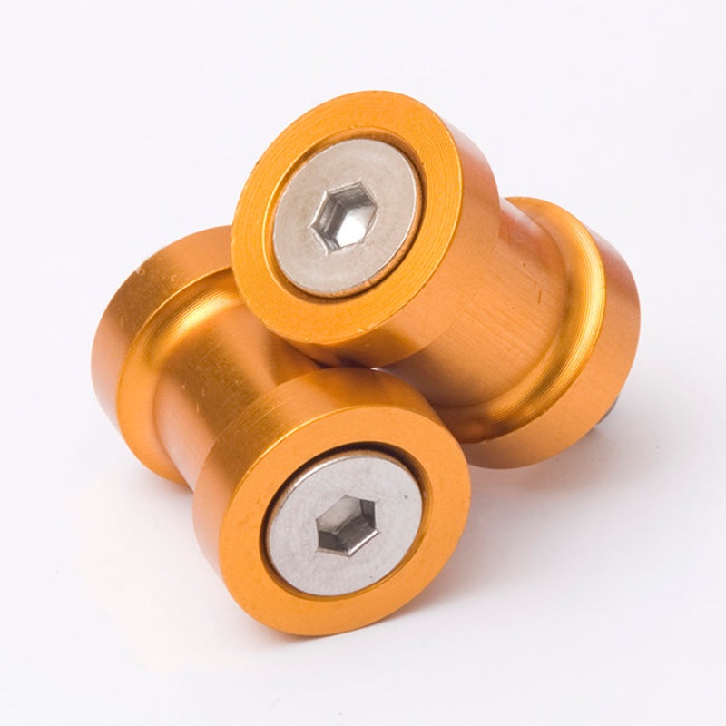 M8 Gold Paddock Stand Bobbins (pair) R&G (PB00M8GO)