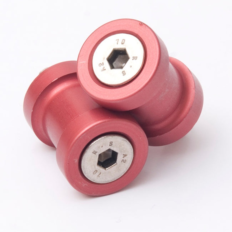 M6 Red Paddock Stand Bobbins (pair) R&G (PB00M6RE)