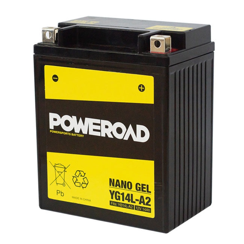 YG14L-A2 Non-DG Nano Gel Battery Poweroad. Alt: YTX14AHLBS ^ (CYG14LA2)