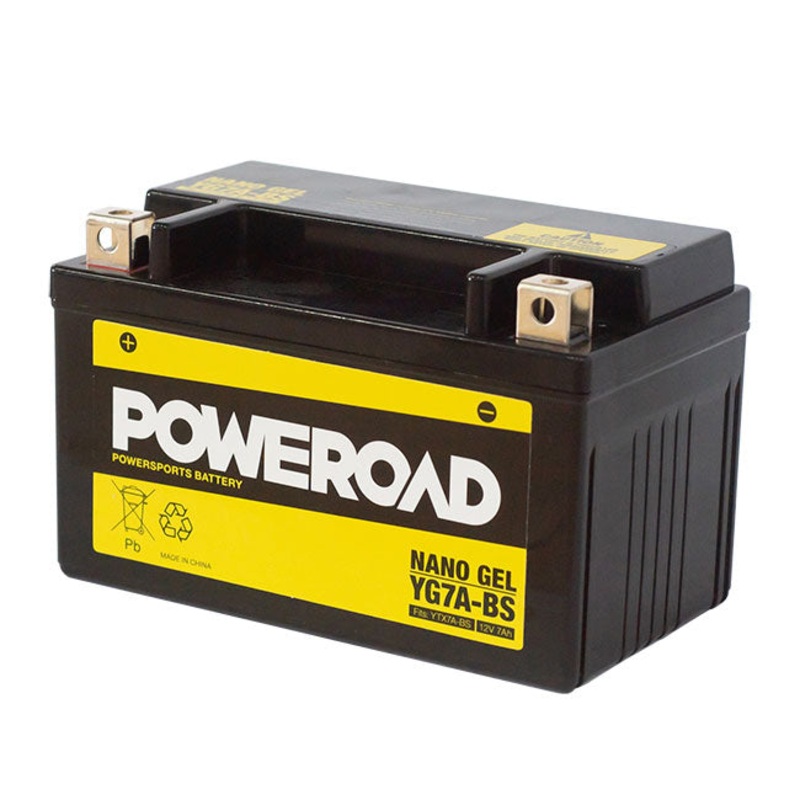 YG7A-BS Non-DG Nano Gel Battery Poweroad. Alt: YTX7ABS ^ (CYG7ABS)