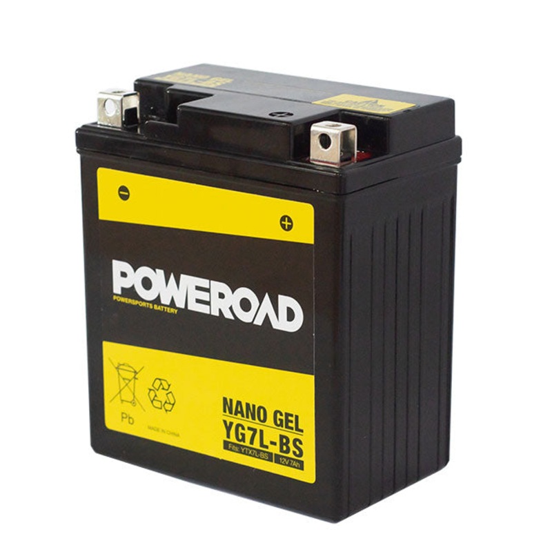 YG7L-BS NonDG NanoGel Battery Poweroad. Alt YTX7L-BS YTZ8V ^ (CYG7LBS)
