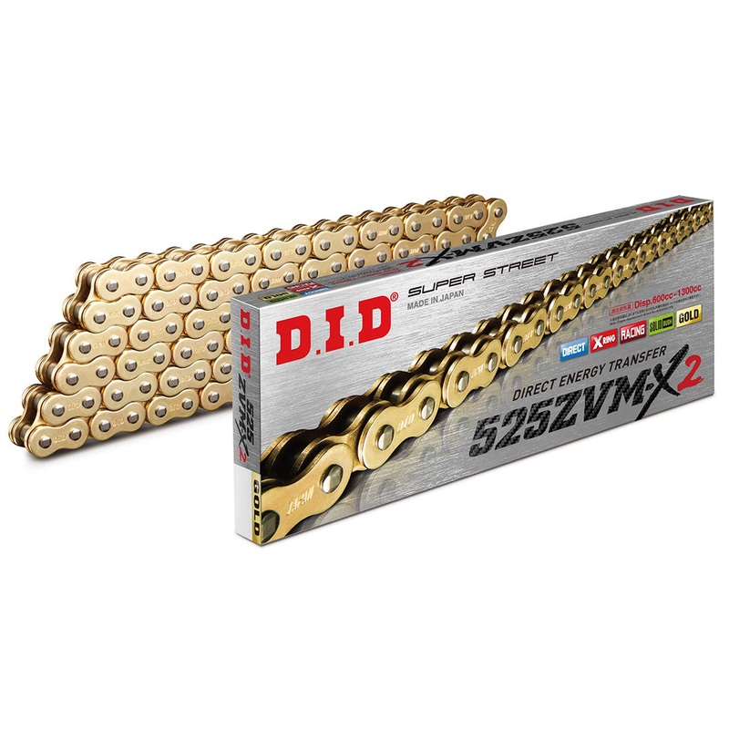 525ZVM-X2 x 110ZB G&G X'Ring chain w/ ZJ rivet link DID (525ZVMX2110G)