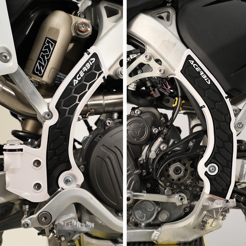 X-Grip Frame Guards White/Black  Triumph TF250-X 2025- Acerbis (26815.237)
