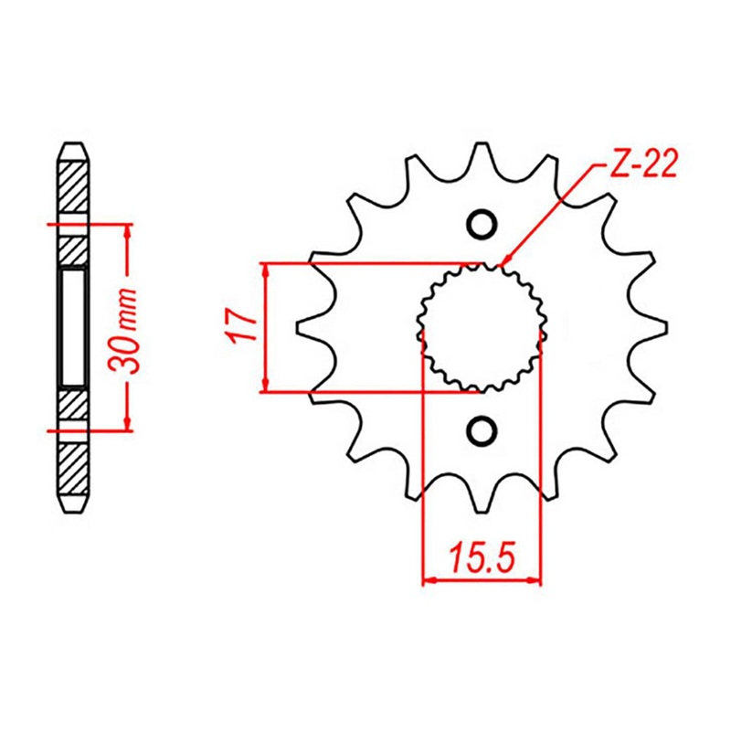 MTX 1256 Steel Front Sprocket #420 (10-GC4)