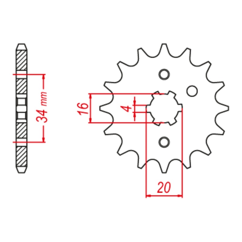 MTX 1263 Steel Front Sprocket #428 (10-459)
